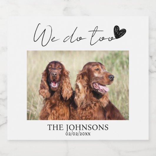 Maßgeschneiderte Hochzeit Schaumweinetikett (Einzelnes Label)