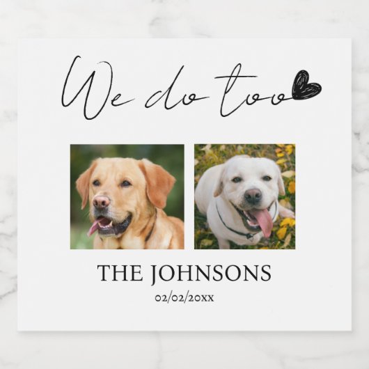 Maßgeschneiderte Hochzeit Schaumweinetikett (Einzelnes Label)