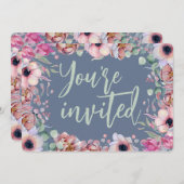 Maßgeschneiderte Hochzeit von Wasserfarben Einladung (Vorne/Hinten)