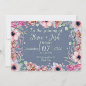 Maßgeschneiderte Hochzeit von Wasserfarben Einladung (Rückseite)