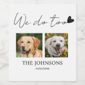 Maßgeschneiderte Hochzeit Weinetikett (Einzelnes Label)