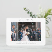 Maßgeschneiderte Hochzeiten an modernen Grenzen - Dankeskarte (Stehend Vorderseite)