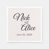 Maßgeschneiderte Hochzeiten, Verlobungen - SCHWARZ Serviette (Vorderseite)