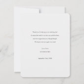 Maßgeschneiderte Hochzeitkarten mit Foto Dankeskarte (Rückseite)