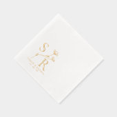 Maßgeschneiderte Hochzeitserie | Initialen, Namen Servietten Mit Folie (Rechts)