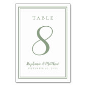 Maßgeschneiderte Hochzeitsfeier Tischnummer Dinner (Rückseite)