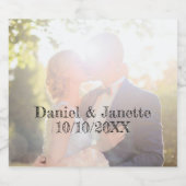 Maßgeschneiderte Hochzeitsflaschen Schaumweinetikett (Einzelnes Label)