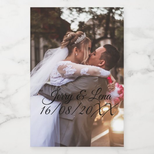 Maßgeschneiderte Hochzeitsflaschen Weinetikett (Einzelnes Label)