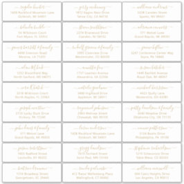 Maßgeschneiderte Hochzeitsgast-Adressetiketten Gol Aufkleber