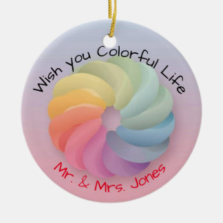 Maßgeschneiderte Hochzeitsgeschenke in sanften Far Keramik Ornament