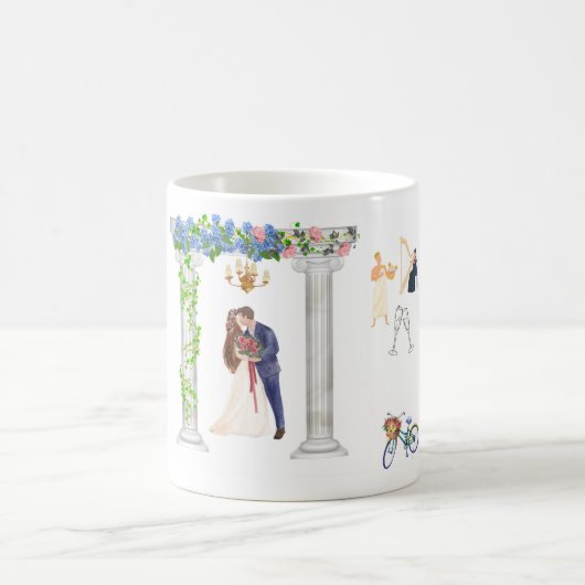 Maßgeschneiderte Hochzeitskaffee-Tasse Kaffeetasse (Mittel)