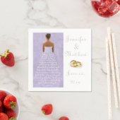 Maßgeschneiderte Hochzeitskleidung und Goldene Hoc Serviette (Beispiel)