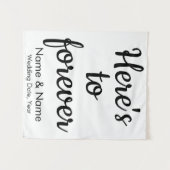 Maßgeschneiderte Hochzeitskulisse Hier ist für imm Wandteppich (Vorderseite (Horizontal))