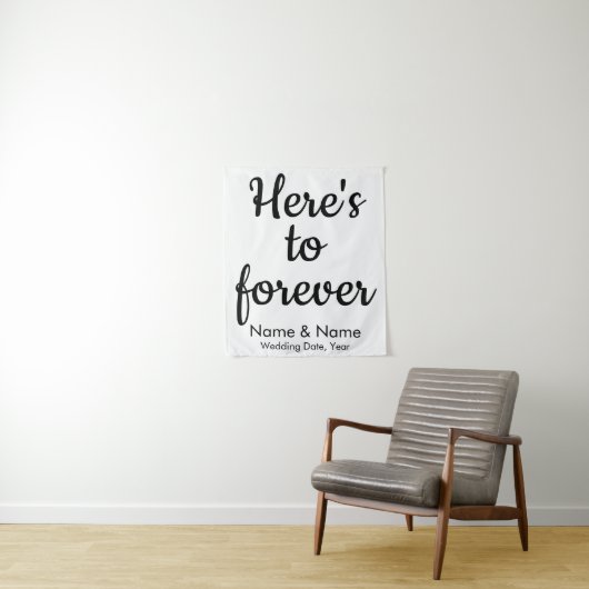 Maßgeschneiderte Hochzeitskulisse Hier ist für imm Wandteppich (Beispiel)