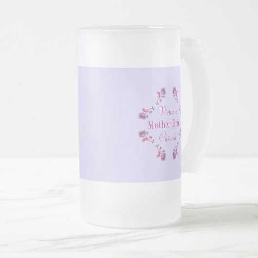 Maßgeschneiderte Hochzeitsnahrung Mattierte Glass- Mattglas Bierglas (VorderseiteRechts)