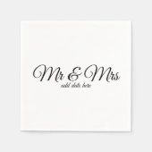 Maßgeschneiderte Hochzeitsnapkins mit Terminen Serviette (Vorderseite)