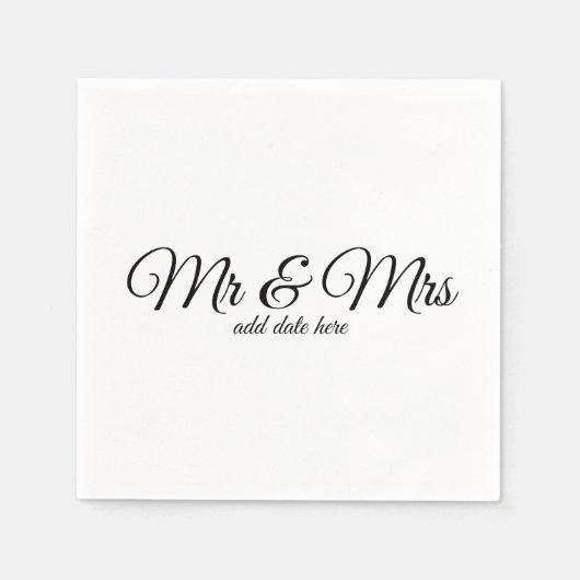 Maßgeschneiderte Hochzeitsnapkins mit Terminen Serviette (Vorderseite)