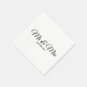 Maßgeschneiderte Hochzeitsnapkins mit Terminen Serviette (Ecke)