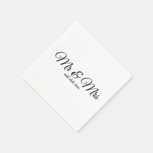 Maßgeschneiderte Hochzeitsnapkins mit Terminen Serviette (Ecke)