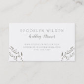 Maßgeschneiderte Hochzeitsplaner Business Cards Gr Visitenkarte (Rückseite)