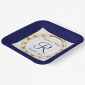 Maßgeschneiderte Hochzeitsplatte oder Jubiläumspap Pappteller (Gewinkelt)