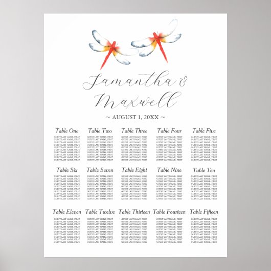 Maßgeschneiderte Hochzeitssattelkarte Poster (Vorne)