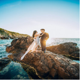 Maßgeschneiderte Hochzeitsskulptur Freistehende Fotoskulptur