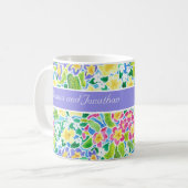 Maßgeschneiderte Hochzeitstile, Frühlingsprirosen Kaffeetasse (Vorderseite Links)