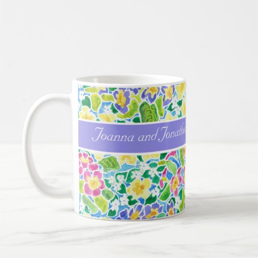 Maßgeschneiderte Hochzeitstile, Frühlingsprirosen Kaffeetasse (Links)