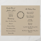 Maßgeschneiderte Hochzeitsvorlage - Flyer des Prog (Rückseite)