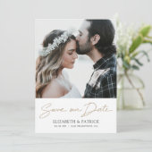 Maßgeschneiderte Hochzeitsvorlage Save the Date mi (Stehend Vorderseite)