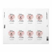 Maßgeschneiderte Hochzeitsweinflaschen für Koralle (Vorne)