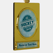 Maßgeschneiderte Hockey Coach Holiday Ornament #1 (Rechts)