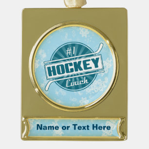 Maßgeschneiderte Hockey Coach Holiday Ornament #1