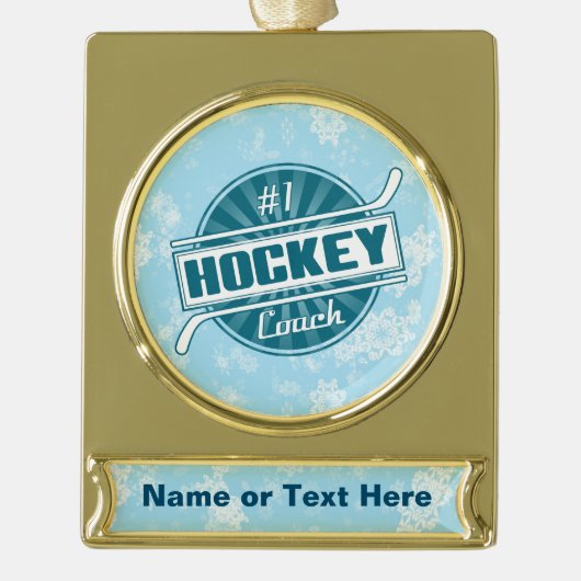 Maßgeschneiderte Hockey Coach Holiday Ornament #1 (Vorderseite)