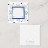 Maßgeschneiderte Holiday Snowflake Rahmen Kleinkar Terminkarte (Vorne/Hinten)