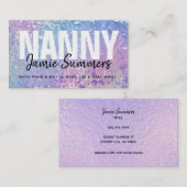 Maßgeschneiderte Holographic Nanny Business Cards Visitenkarte (Vorne/Hinten)