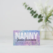 Maßgeschneiderte Holographic Nanny Business Cards Visitenkarte (Stehend Vorderseite)