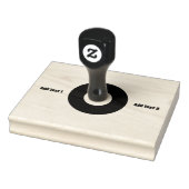 Maßgeschneiderte Holzkunst-Briefmarke, Doppeltextj Gummistempel (Stempel)