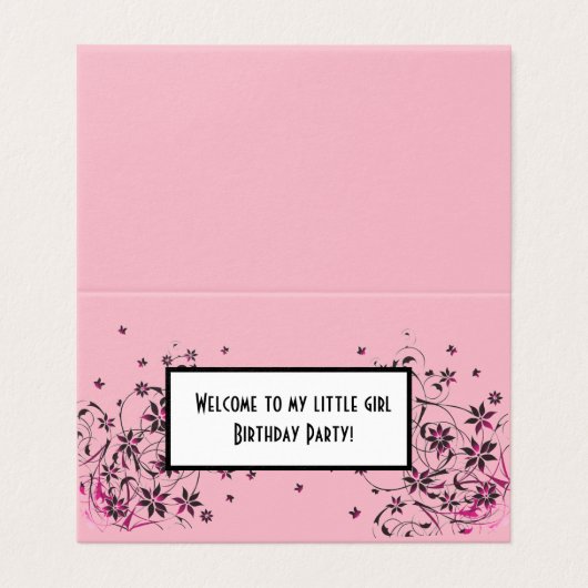 Maßgeschneiderte, horizontal geklappte Zelt-Karte (Außenseite Aufgefaltet)