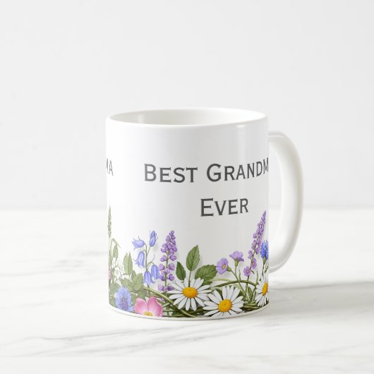 Maßgeschneiderte Hübsche Blumengeschenke für beste Kaffeetasse (VorderseiteRechts)