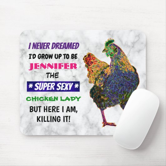 Maßgeschneiderte Hühnerlady - Mauspad (Mit Mouse)