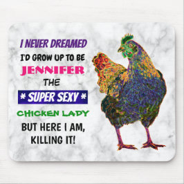 Maßgeschneiderte Hühnerlady - Mauspad
