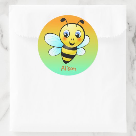 Maßgeschneiderte Hummel Runder Aufkleber (Tasche)