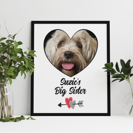 Maßgeschneiderte Hunde Großschwester Foto & Textpo Poster