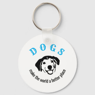 Maßgeschneiderte Hunde machen die Welt zu einem be Schlüsselanhänger
