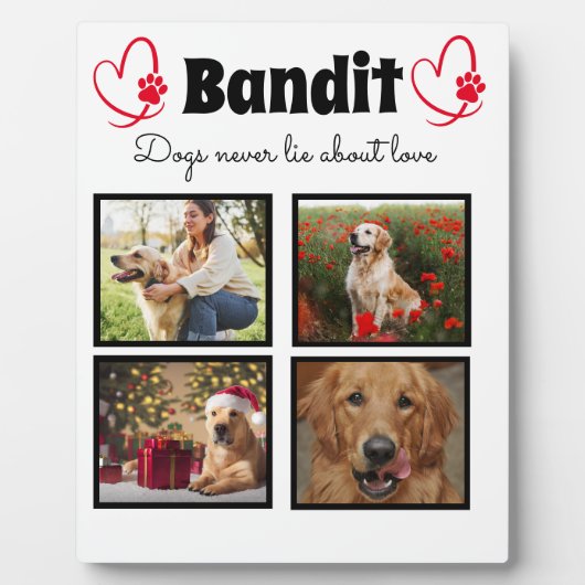 Maßgeschneiderte Hundedecke der Familie 4 Foto Fotoplatte (Vorderseite)