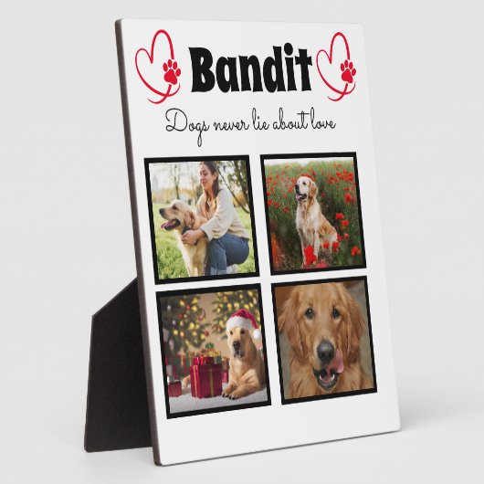 Maßgeschneiderte Hundedecke der Familie 4 Foto Fotoplatte (Seite)