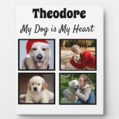 Maßgeschneiderte Hundehalterung - mit vier Fotos Fotoplatte (Vorderseite)