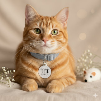 Maßgeschneiderte Hundekatze | Ich habe meine Mama Haustiermarke